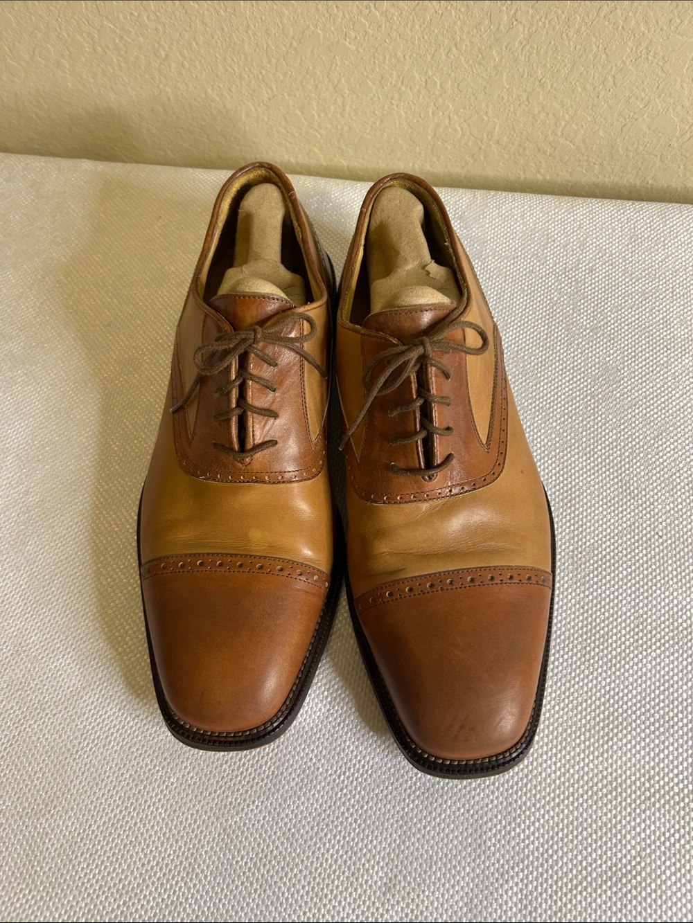 Johnston & Murphy Cellini Two Tone Oxford Shoe Size 10.5 M - Picture 6 of 12
